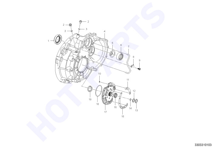 Transmission,front part