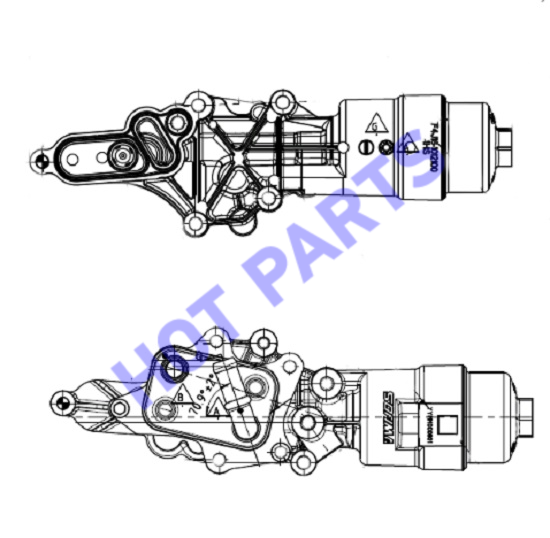 картинка КОРПУС ВОДЯНОЙ ПОМПЫ С МАСЛЯНЫМ ФИЛЬТРОМ  F4J16-1012100