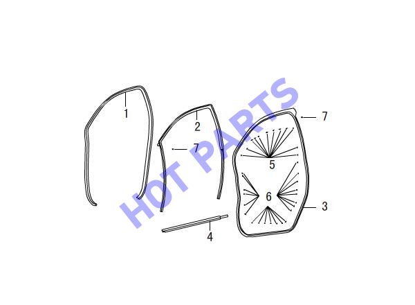 FR DOOR SEALING STRIPS