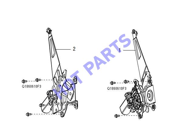 REAR DOOR GLASS REGULATOR