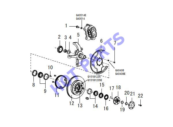 FRONT AXLE AND STEERING KNUCKLE