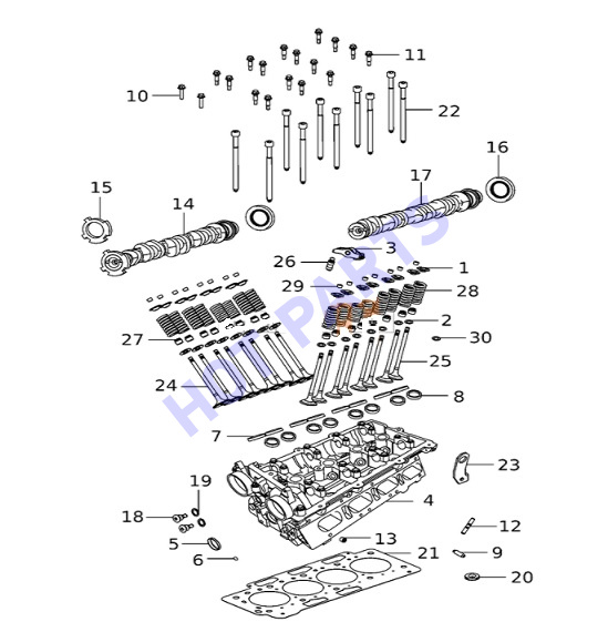 ГОЛОВКА БЛОКА ЦИЛИНДРОВ 1.8L